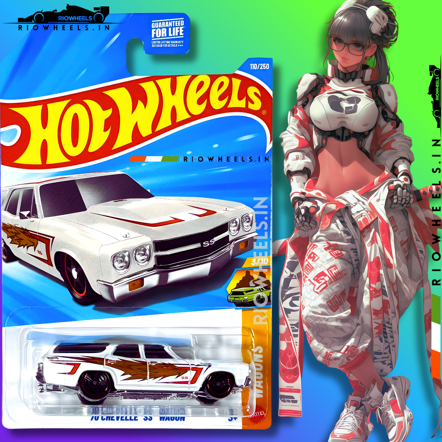 279/- || IMPORTED 70 CHEVELLE SS WAGON / REMORQUE - HOT WHEELS