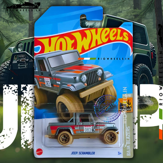 689/- || IMPORTED JEEP SCRAMBLER - HOT WHEELS || METALFLAKE SILVER