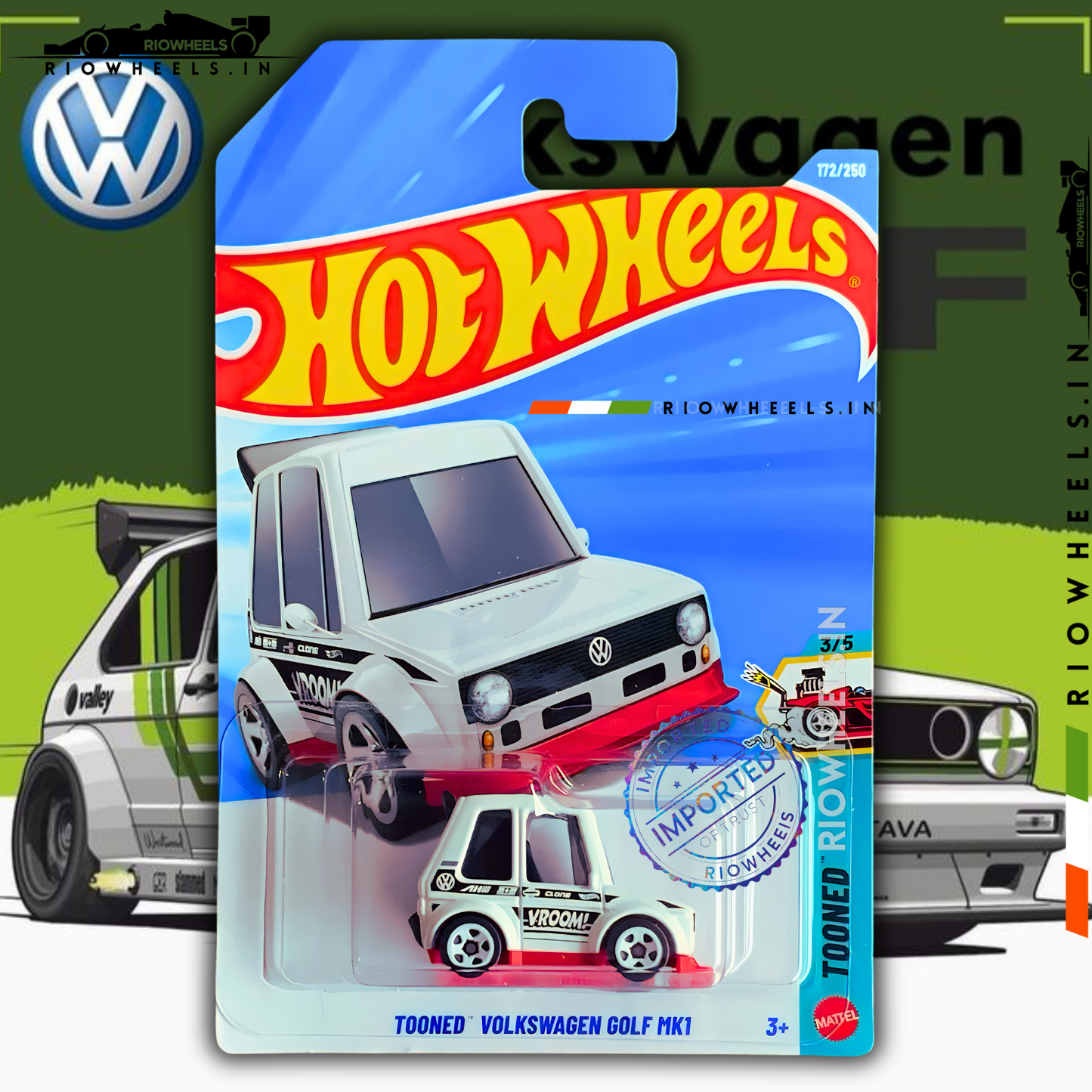 369/- || IMPORTED TOONED VOLKSWAGEN GOLF MK1 - HOT WHEELS