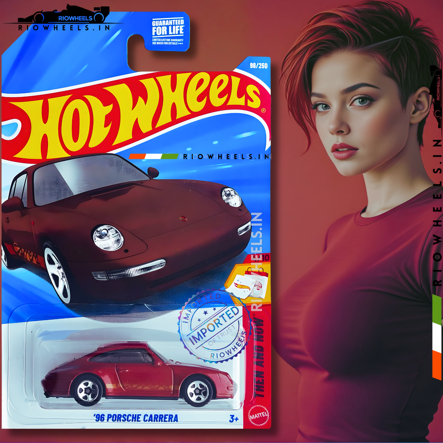 429/- || IMPORTED 96 PORSCHE CARRERA - HOT WHEELS || MAROON
