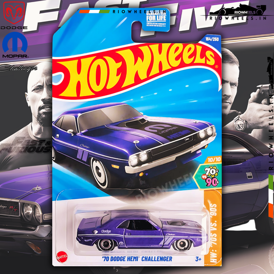 349/- || 70 DODGE HEMI CHALLENGER - HOT WHEELS