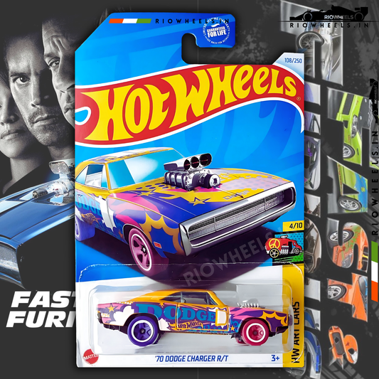689/- || 70 DODGE CHARGER R/T - HOT WHEELS