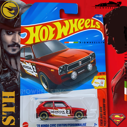 |4999/- || 73 HONDA CIVIC CUSTOM PERSONNALISE_SUPER TREASURE HUNT [STH] - HOT WHEELS