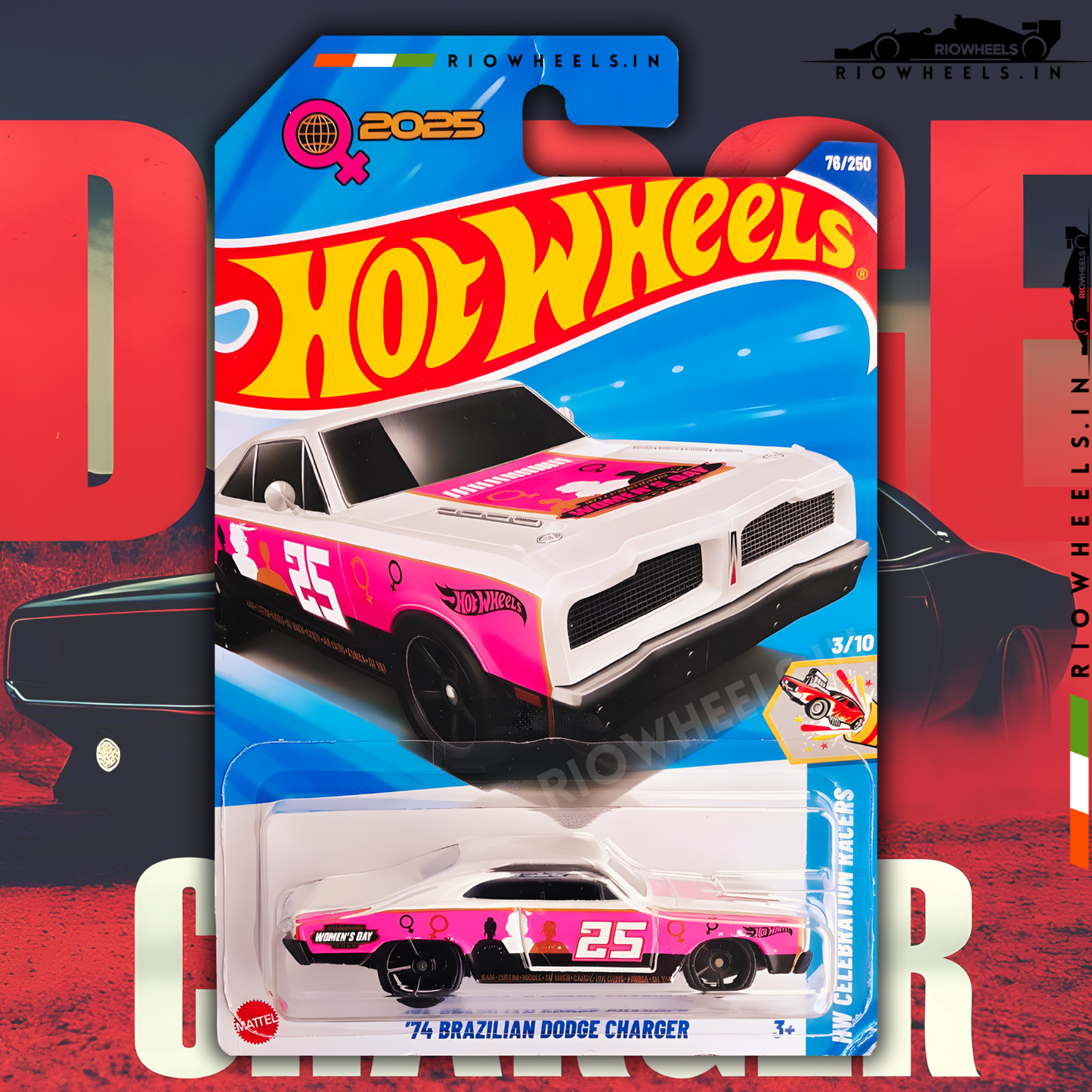 559/- || 74 BRAZILIAN DODGE CHARGER - HOT WHEELS
