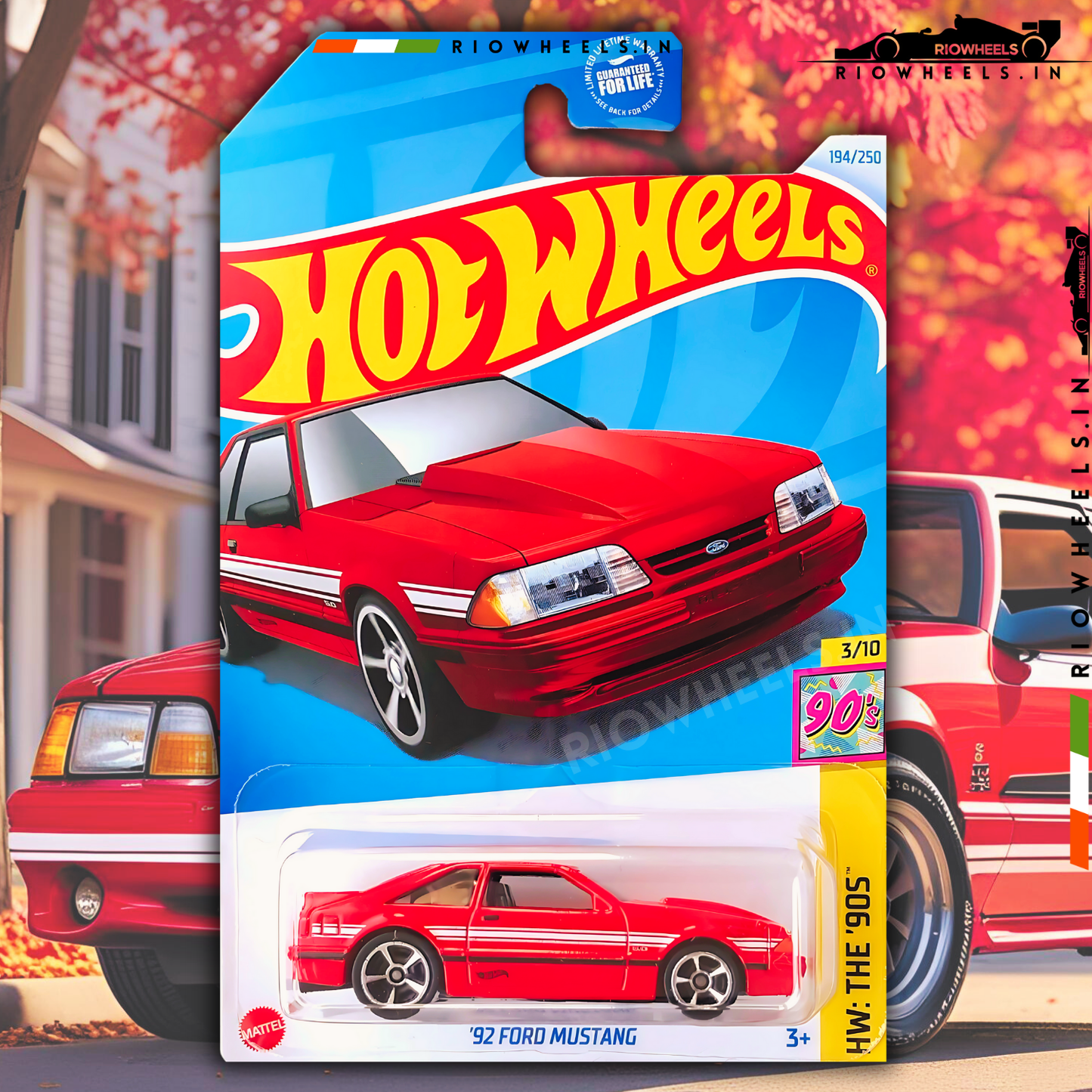 339/- || 92 फोर्ड मस्टैंग - हॉट व्हील्स