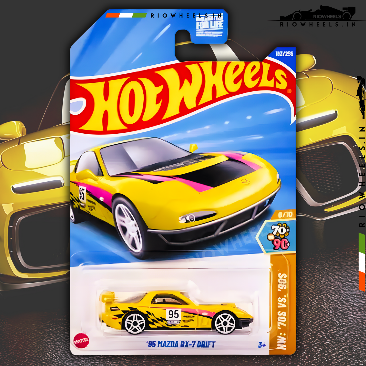329/- || 95 మజ్డా RX-7 డ్రిఫ్ట్ - హాట్ వీల్స్