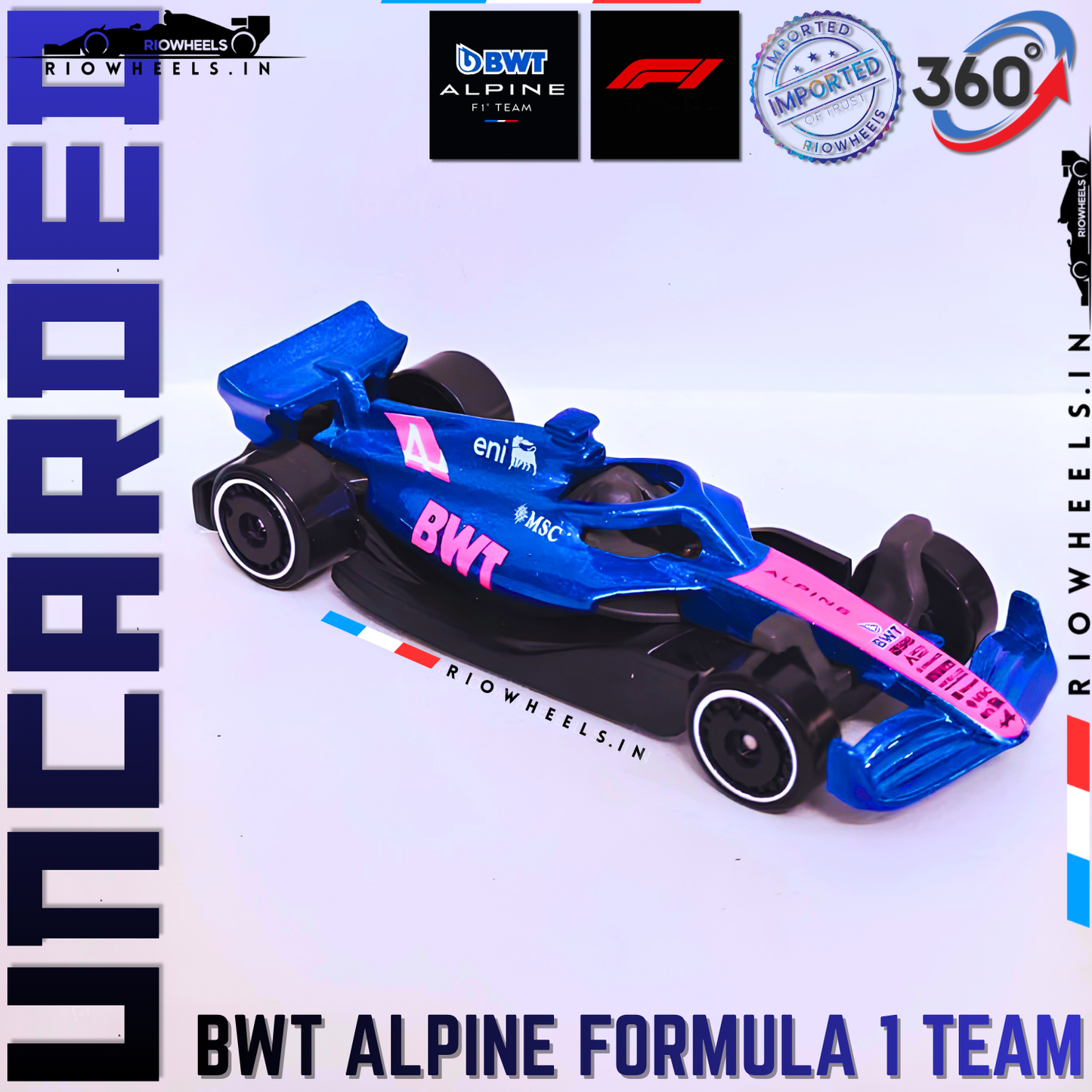 389/- || IMPORTED BWT ALPINE FORMULA 1 TEAM - HOT WHEELS || UNCARDED