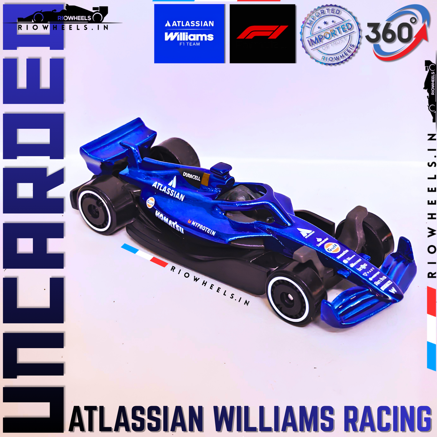369/- || IMPORTED ATLASSIAN WILLIAMS RACING - HOT WHEELS || UNCARDED