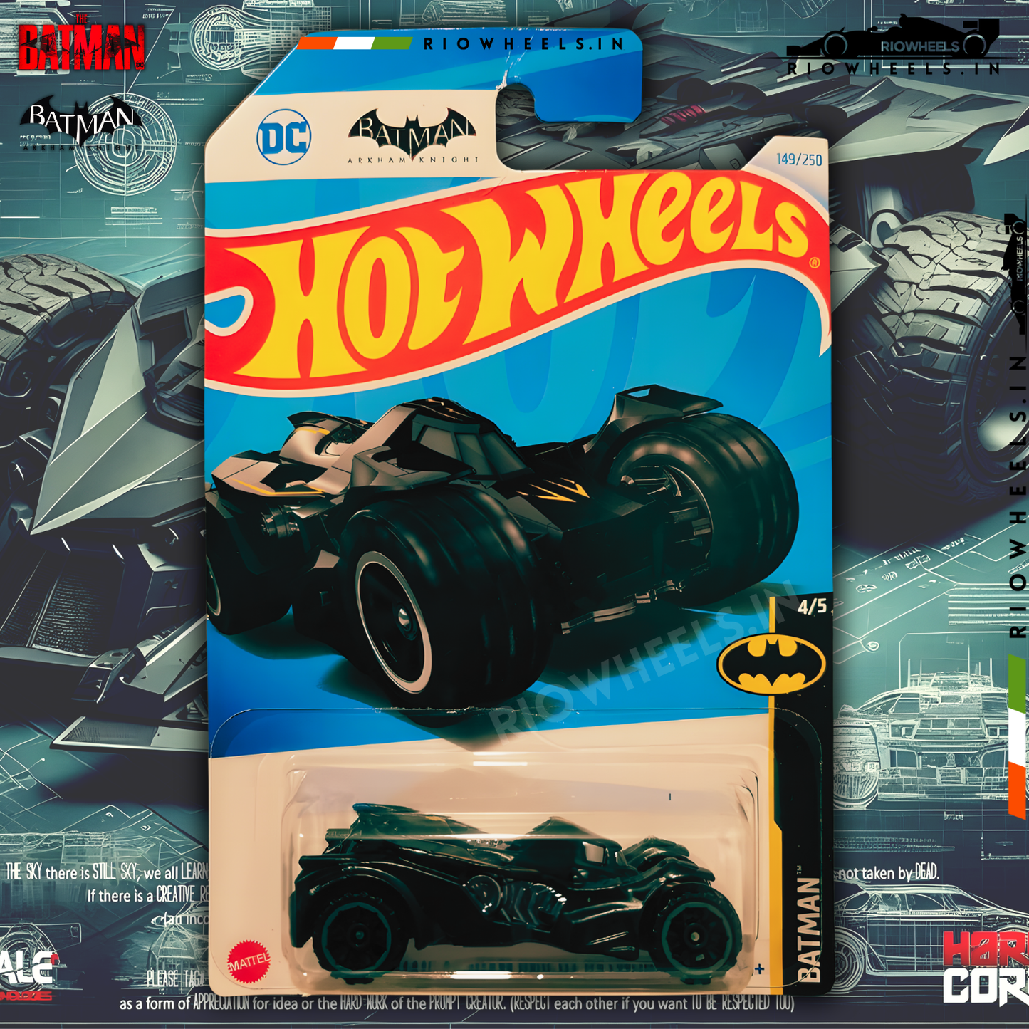 669/- || BATMAN: ARKHAM KNIGHT BATMOBILE IMPORTED - HOT WHEELS