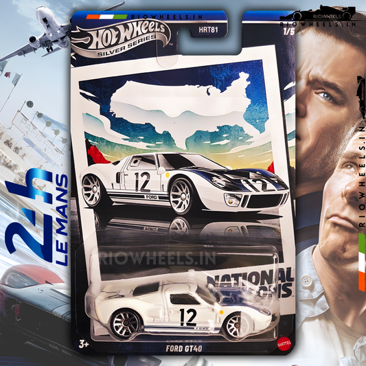 749/- || FORD GT40 - NATIONAL CHAMPIONS - SILVER SERIES - HOT WHEELS