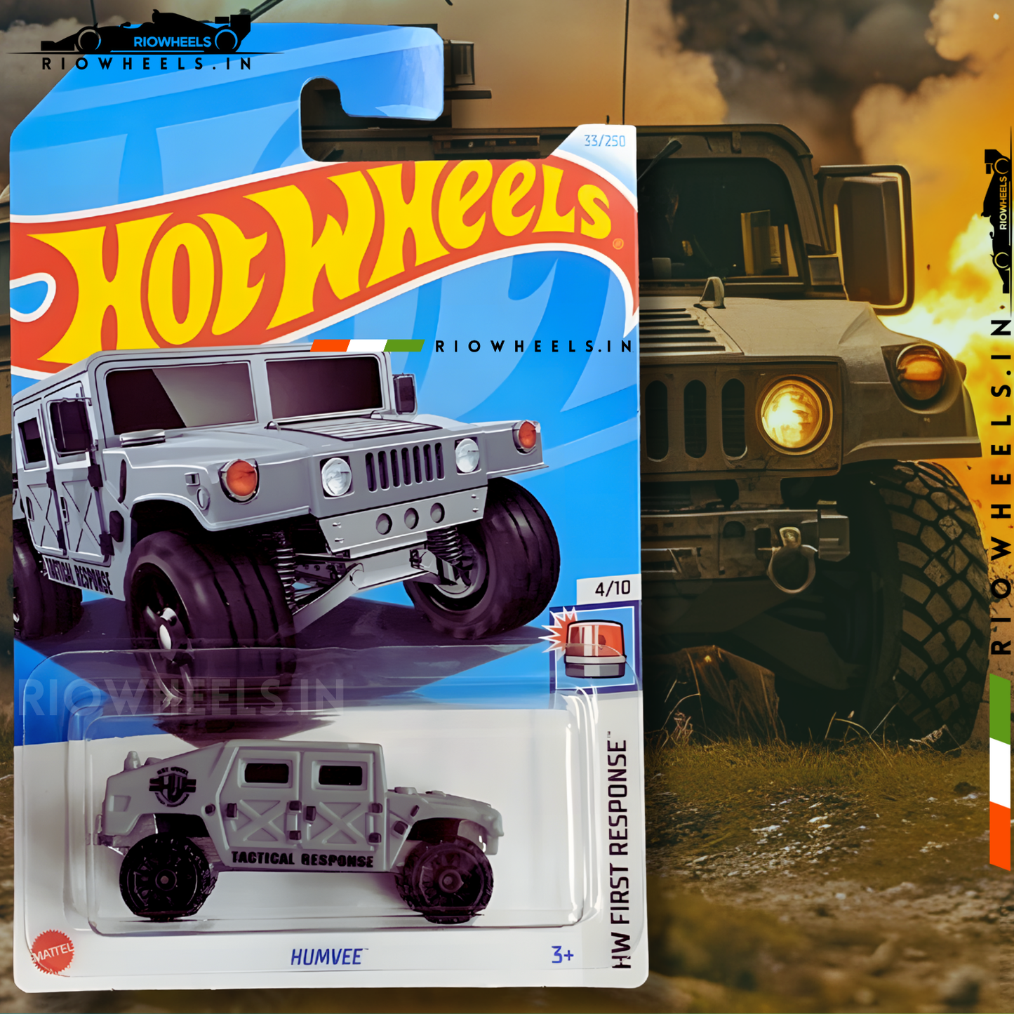 789/- || HUMVEE AM GENERAL - HOT WHEELS || GREY