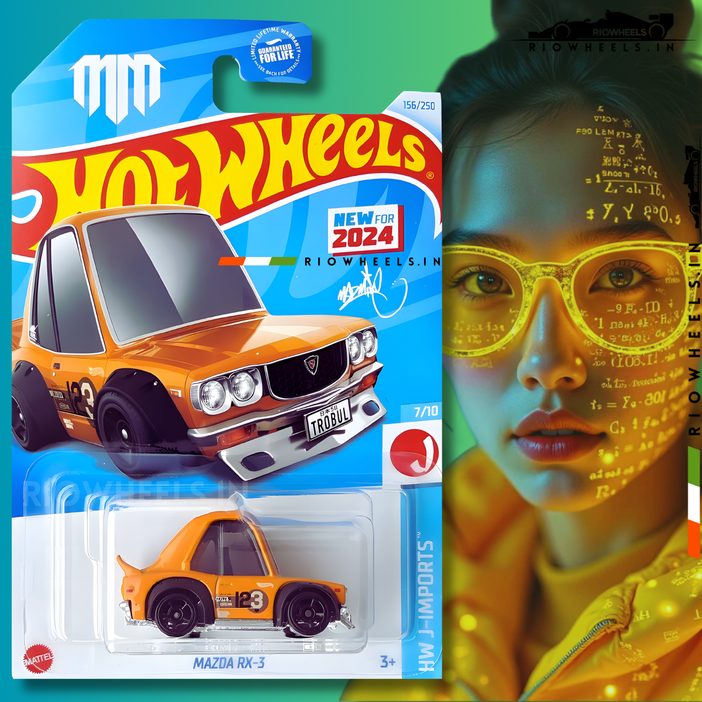 189/- || MAZDA RX-3 - TOONED - HOT WHEELS