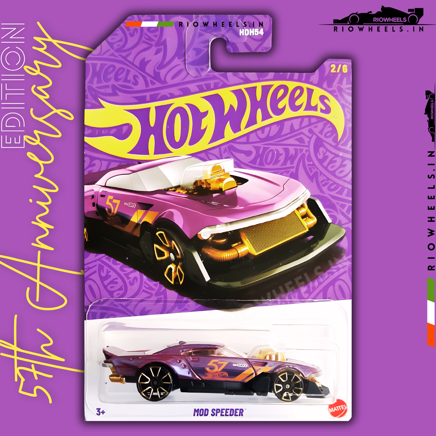 389/- || MOD SPEEDER - 57TH ANNIVERSARY EDITION - HOT WHEELS