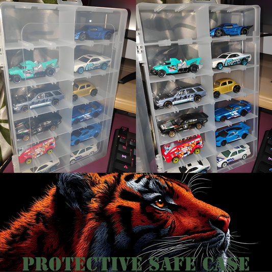 'PROTECTIVE SAFE CASE_TRANSPARENT BOX - HOT WHEELS