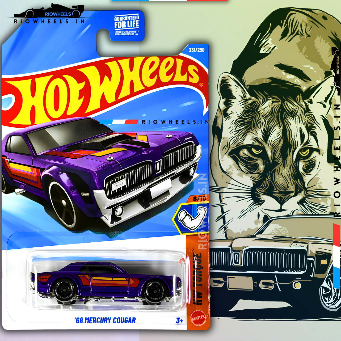 389/- || 68 MERCURY COUGAR - HOT WHEELS
