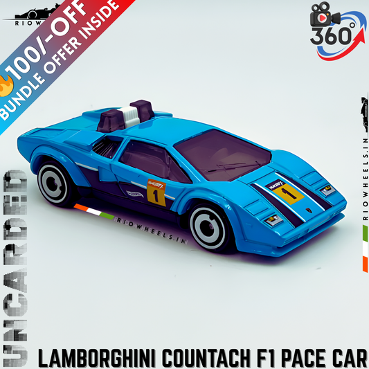 649/- || IMPORTED LAMBORGHINI COUNTACH F1  PACE CAR - HOT WHEELS || UNCARDED