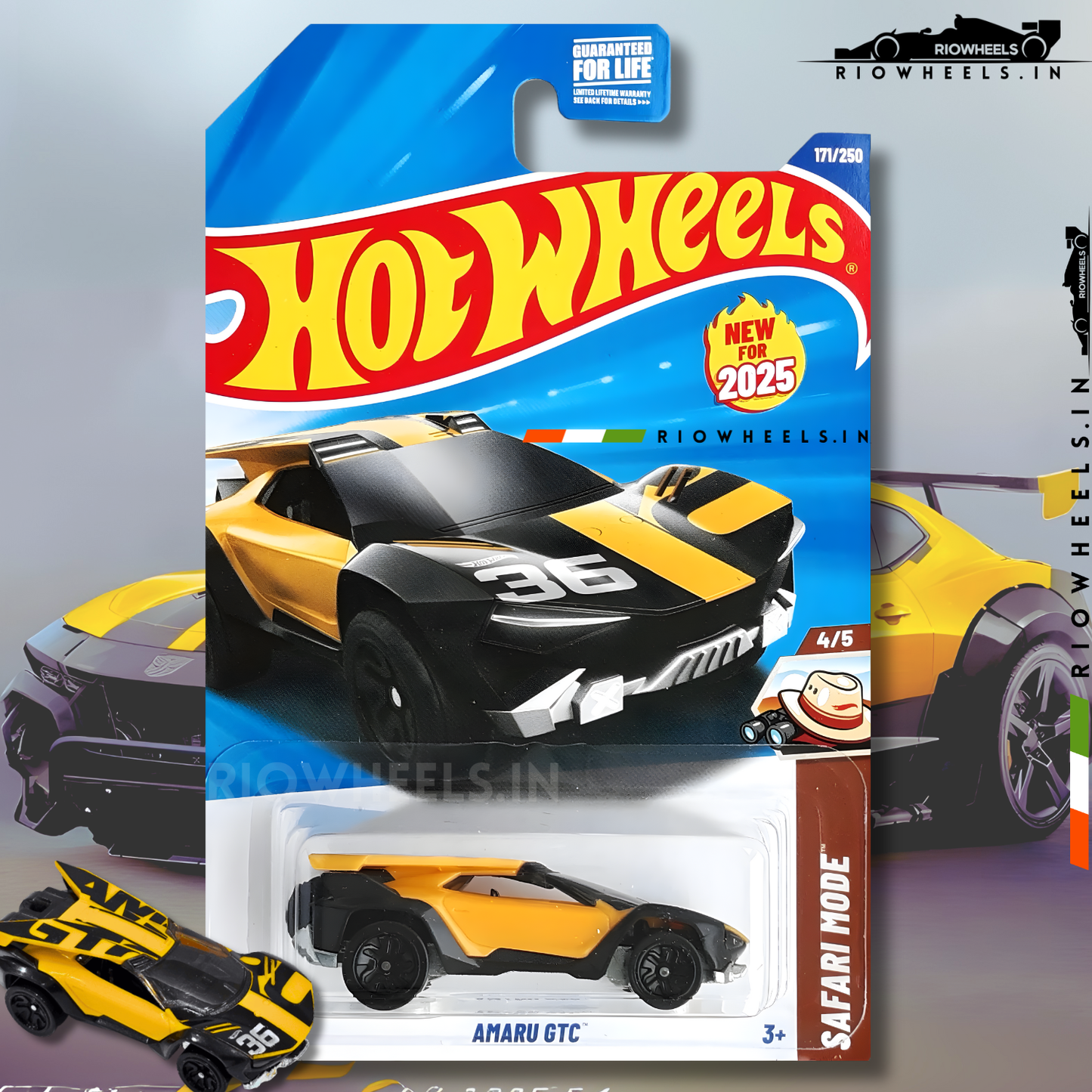 239/- || AMARU GTC || YELLOW - HOT WHEELS