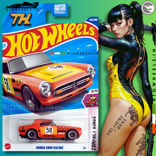 |1149/- || HONDA S800 RACING - TREASURE HUNT [TH] - HOT WHEELS